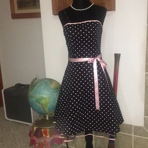 Black and Pink polka dot dress